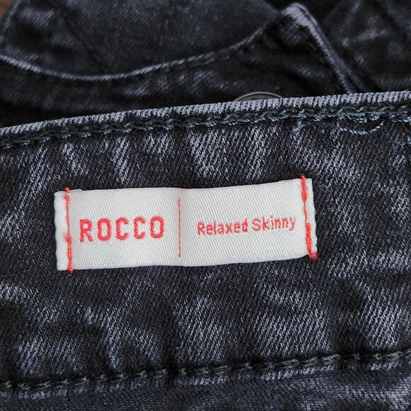 True Religion Jeans Mens 28 Black Rocco Relaxed Skinny Leg Flap Pocket Denim - Picture 11 of 13